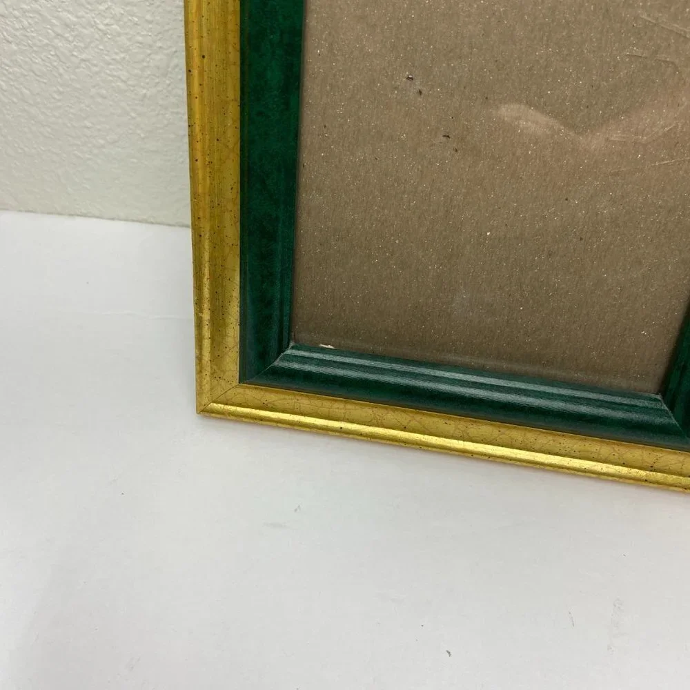Vintage Picture Frame Green Gold